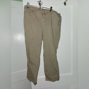 Gloria Vanderbilt Amanda 16W Tan Straight Jeans